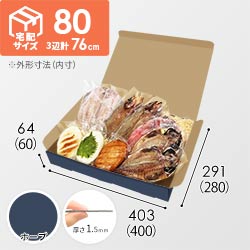 【青色・ホープ】宅配80サイズ・N式ケース（400×280×60mm・はっ水加工なし）