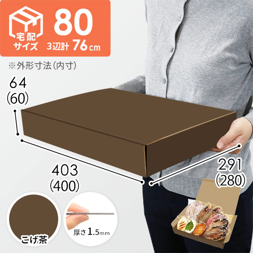 【こげ茶色】宅配80サイズ・N式ケース（400×280×60mm・はっ水加工なし）