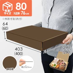 【こげ茶色】宅配80サイズ・N式ケース（400×280×60mm・はっ水加工なし）