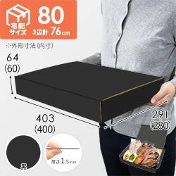 【黒（裏黒）色】宅配80サイズ・N式ケース（400×280×60mm・はっ水加工なし）