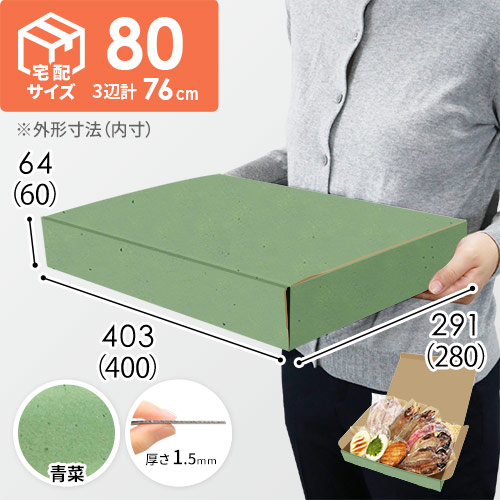 【青菜色】宅配80サイズ・N式ケース（400×280×60mm・はっ水加工なし）
