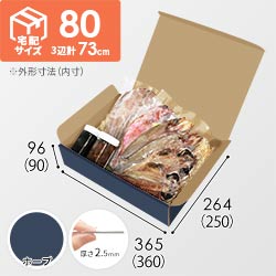 【青色・ホープ】宅配80サイズ・N式ケース（360×250×90mm・はっ水加工なし）