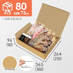 【ベージュ色】宅配80サイズ・N式ケース（360×250×90mm・はっ水加工なし）