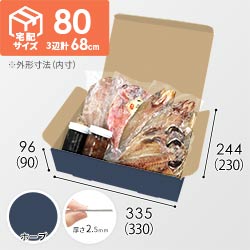 【青色・ホープ】宅配80サイズ・N式ケース（330×230×90mm・A4サイズ・はっ水加工なし）