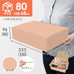 【ピンク色】宅配80サイズ・N式ケース（330×230×90mm・A4サイズ・はっ水加工なし）