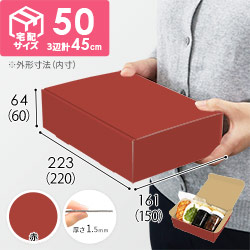 【赤色】宅配60サイズ・N式ケース（220×150×60mm・A5サイズ・はっ水加工なし）