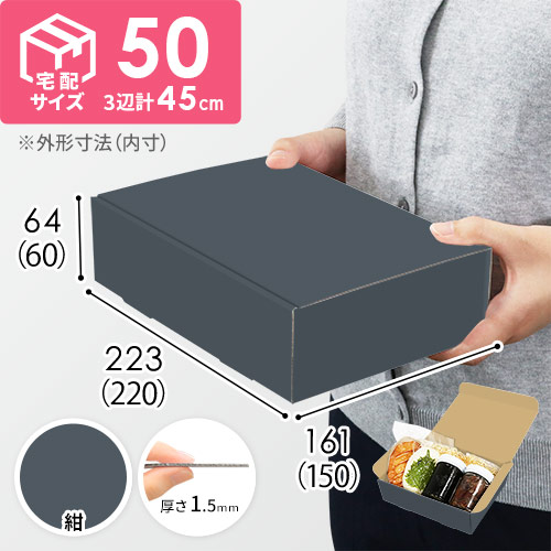 【紺色】宅配60サイズ・N式ケース（220×150×60mm・A5サイズ・はっ水加工なし）