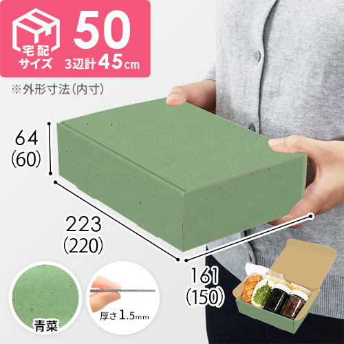 【青菜色】宅配60サイズ・N式ケース（220×150×60mm・A5サイズ・はっ水加工なし）
