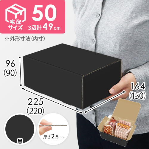 【黒色】宅配60サイズ・N式ケース（220×150×90mm・A5サイズ・はっ水加工なし）
