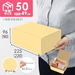 【クリーム色】宅配60サイズ・N式ケース（220×150×90mm・A5サイズ・はっ水加工なし）