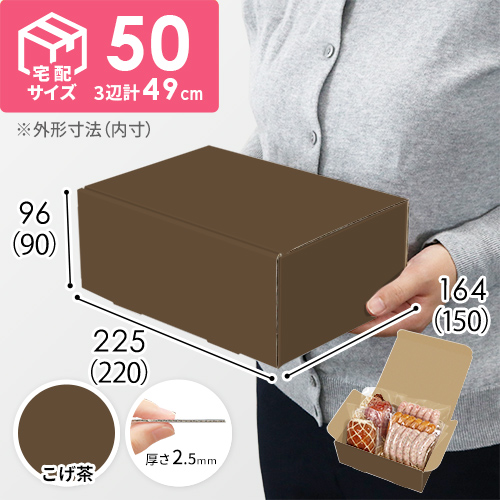 【こげ茶色】宅配60サイズ・N式ケース（220×150×90mm・A5サイズ・はっ水加工なし）