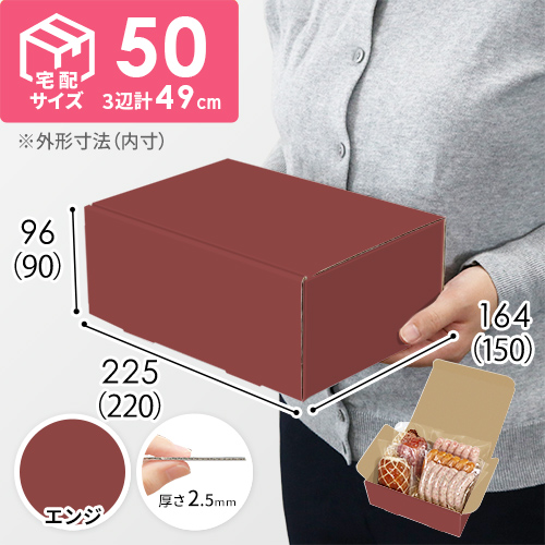 【エンジ色】宅配60サイズ・N式ケース（220×150×90mm・A5サイズ・はっ水加工なし）