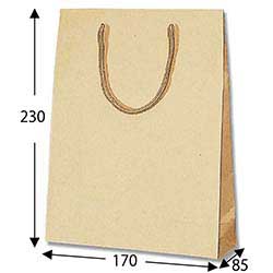 手提げ紙袋（クラフト・ポリエステル紐・幅170×マチ85×高さ230mm）