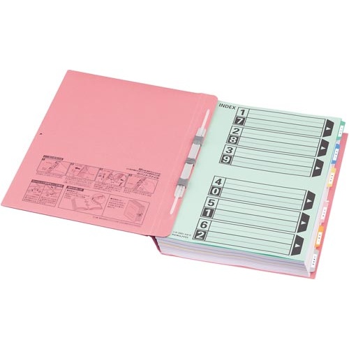 仕切カードガバット伸縮ファイル用６山　１０組×１０