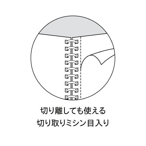 キャンパスソフトリングドット罫４０枚Ｂ５　紫　５冊