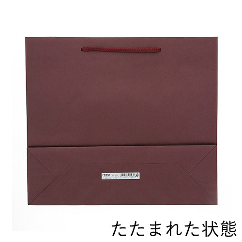 ファッションバッグ（エンジ・アクリル紐・幅330×マチ100×高さ290mm）