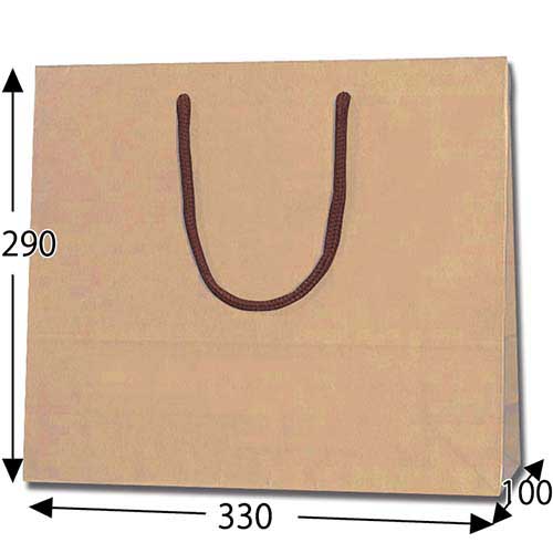 手提げ紙袋（クラフト・アクリル紐・幅330×マチ100×高さ290mm）