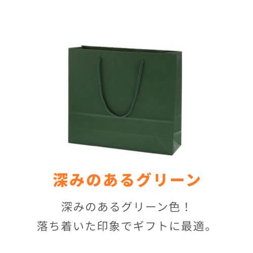 手提げ紙袋（グリーン・アクリル紐・幅330×マチ100×高さ290mm）