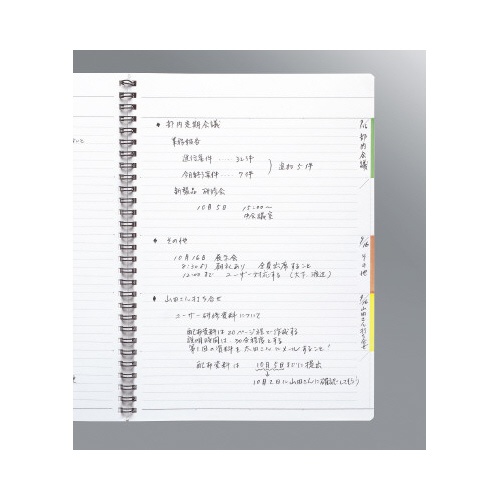 エッジタイトル　ツインリングとじ　セミＢ５　Ｂ罫