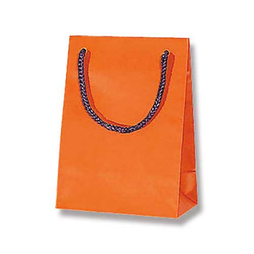 手提げ紙袋（オレンジ マット・ポリエステル紐・幅120×マチ70×高さ165mm）