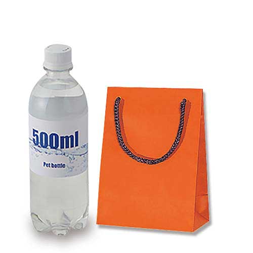 手提げ紙袋（オレンジ マット・ポリエステル紐・幅120×マチ70×高さ165mm）
