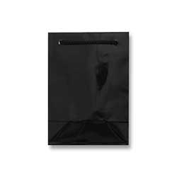 手提げ紙袋（黒 ツヤあり・PP紐・幅120×マチ70×高さ165mm）