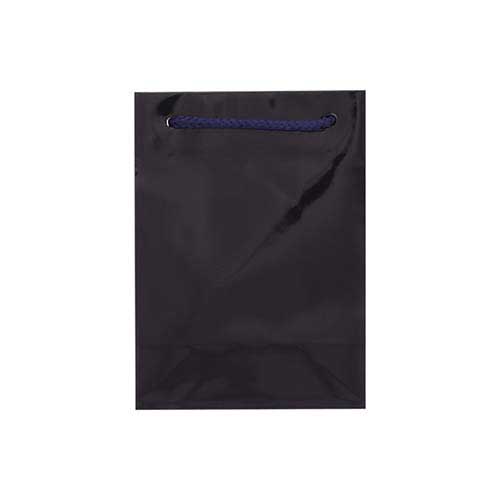 手提げ紙袋（ネイビー ツヤあり・PP紐・幅120×マチ70×高さ165mm）