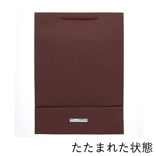手提げ紙袋（エンジ・アクリル紐・幅330×マチ100×高さ450mm）