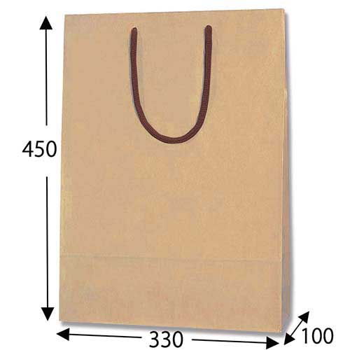 手提げ紙袋（クラフト・アクリル紐・幅330×マチ100×高さ450mm）