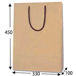 手提げ紙袋（クラフト・アクリル紐・幅330×マチ100×高さ450mm）