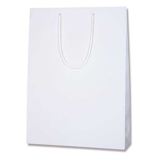 手提げ紙袋（白 塗工・アクリル紐・幅330×マチ100×高さ450mm）