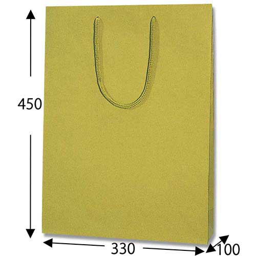 手提げ紙袋（青菜 塗工・アクリル紐・幅330×マチ100×高さ450mm）