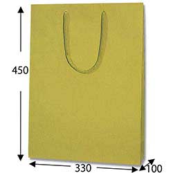 手提げ紙袋（青菜 塗工・アクリル紐・幅330×マチ100×高さ450mm）