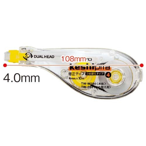 修正テープ＜ケシピタ＞幅４ｍｍ本体１０個＋詰替１個