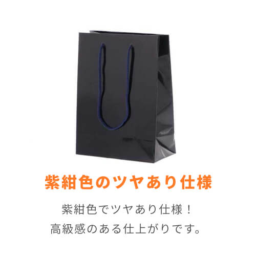 手提げ紙袋（紫紺/シコン ツヤあり・PP紐・幅170×マチ85×高さ230mm）