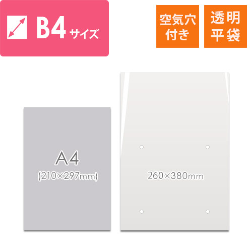 ボードン袋（幅260×高さ380mm・0.025mm厚・空気穴あり）