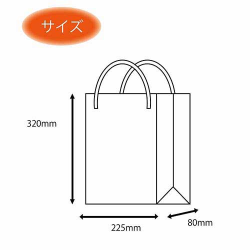 手提げ紙袋（黒 マット・ポリエステル紐・幅225×マチ80×高さ320mm）