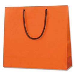 手提げ紙袋（オレンジ マット・ポリエステル紐・幅330×マチ100×高さ300mm）