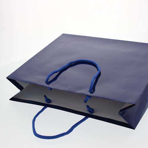 手提げ紙袋（青 ツヤあり・PP紐・幅330×マチ100×高さ300mm） | 梱包材