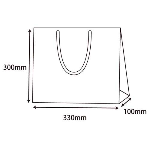 手提げ紙袋（青 ツヤあり・PP紐・幅330×マチ100×高さ300mm） | 梱包材
