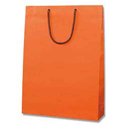 手提げ紙袋（オレンジ マット・ポリエステル紐・幅330×マチ100×高さ450mm）