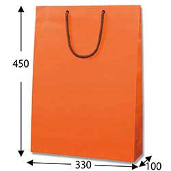 手提げ紙袋（オレンジ マット・ポリエステル紐・幅330×マチ100×高さ450mm）