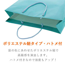手提げ紙袋（ライトブルー ツヤあり・PP紐・幅330×マチ100×高さ450mm）
