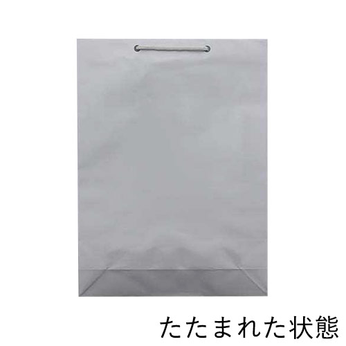 手提げ紙袋（シルバー ツヤあり・PP紐・幅330×マチ100×高さ450mm）