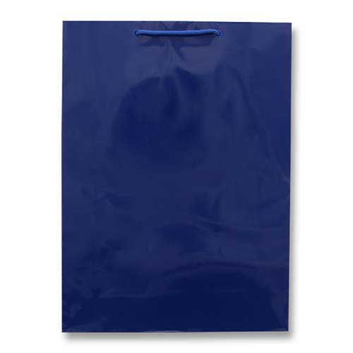 手提げ紙袋（青 ツヤあり・PP紐・幅330×マチ100×高さ450mm）