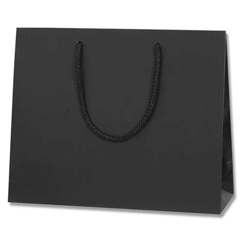 手提げ紙袋（黒 マット・ポリエステル紐・幅320×マチ110×高さ260mm）