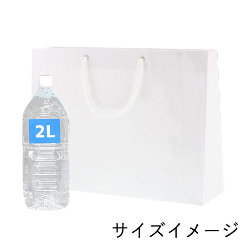 手提げ紙袋（白 ツヤあり・PP紐・幅450×マチ120×高さ330mm）