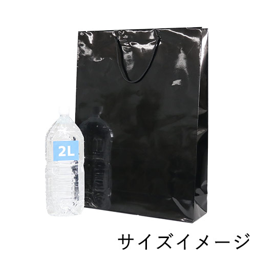 手提げ紙袋（黒 ツヤあり・PP紐・幅380×マチ120×高さ520mm）