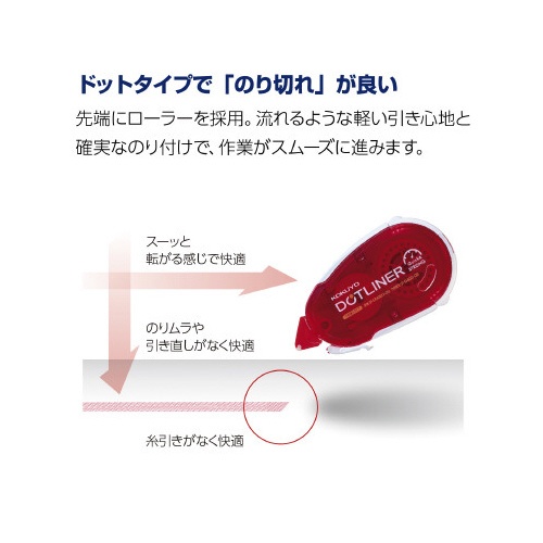 テープのり〈ドットライナー〉本体・強力に貼る１０個