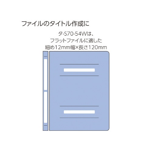 タックタイトル樹脂ラベル無地ファイルタイトル１２Ｘ